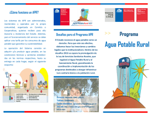 Agua Potable Rural - Dirección de Obras Hidráulicas