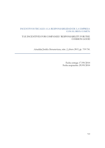 incentivos fiscales a la responsabilidad de la empresa con
