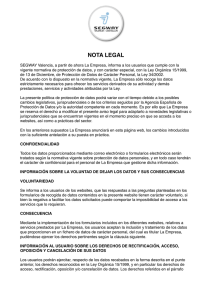 Nota legal - Segway Valencia