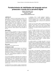 Fortalecimiento de habilidades del lenguaje oral en