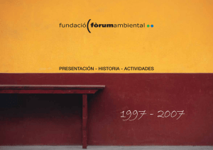 Folleto de presentación - Fundació Fòrum Ambiental