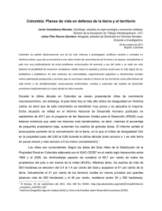 Colombia: Planes de vida en defensa de la tierra y el territorio