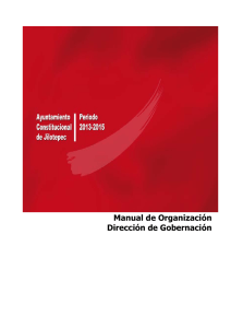 Manual de Organización Dirección de Gobernación