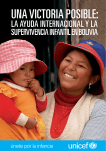 la ayuda internacional y la supervivencia infantil en Bolivia
