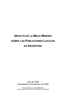 impacto de la mega minería sobre las poblaciones locales