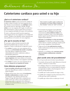 Cateterismo cardíaco para usted o su hijo