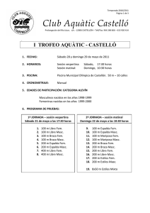 Circular I Trofeo - Club Aquatic de Castelló