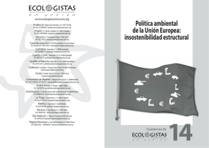 Política ambiental de la Unión Europea: insostenibilidad