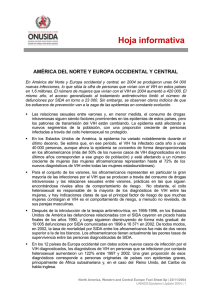 La epidemia de SIDA en América del Norte y Europa Occidental y