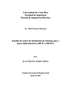 Universidad de Costa Rica Facultad de Ingeniería Escuela de