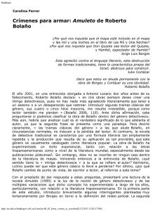 Crímenes para armar: Amuleto de Roberto Bolaño