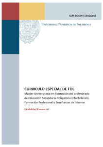 Currículo - Universidad Pontificia de Salamanca