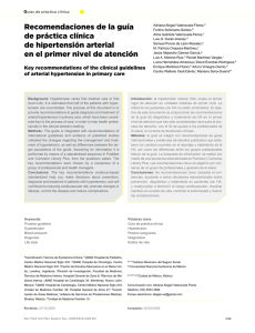 Recomendaciones de la gu&iacute;a de pr&aacute;ctica cl&iacute;nica