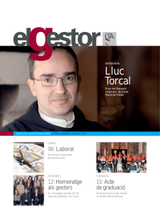 Lluc Torcal - Col·legi Oficial de Gestors Administratius de Catalunya