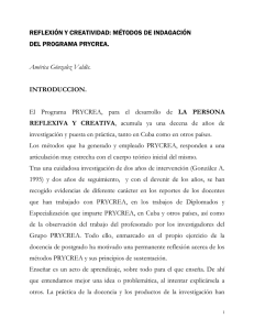 REFLEXIÓN Y CREATIVIDAD: MÉTODOS DE