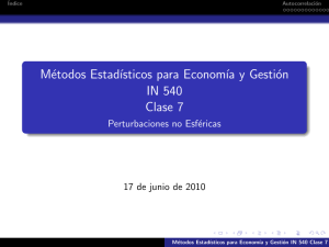 Métodos Estadísticos para Economía y Gestión IN 540 - U