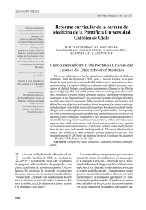 Reforma curricular de la carrera de Medicina de la Pontificia