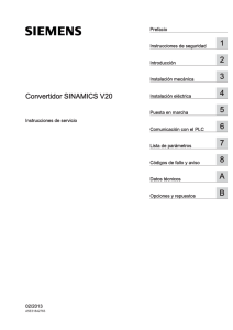Convertidor SINAMICS V20