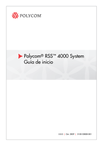 Configuración de IP inicial de Polycom® RSS™ 4000