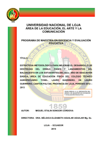 MIGUEL SONGOR - Repositorio Universidad Nacional de Loja