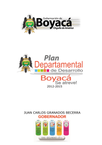 Plan Departamental de Desarrollo 2012