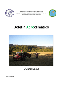 Boletín agroclimático octubre 2015