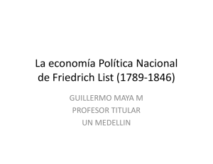 La economía Política Nacional de Friedrich List (1789