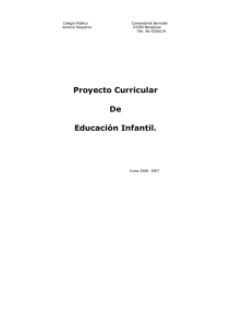 Proyecto Curricular De Educación Infantil.