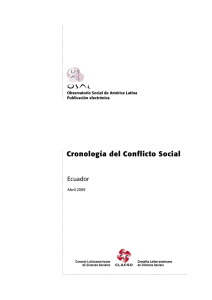 Ecuador Cronología del conflicto social Abril de 2009