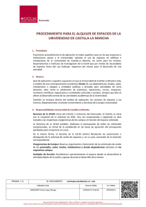 Procedimiento alquiler - Universidad de Castilla