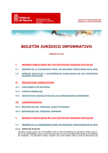 boletín jurídico informativo - Sede electrónica del Gobierno de Navarra