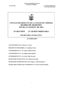 diario de sesiones - Concejo Deliberante