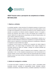 Encuesta sobre la percepción de la competencia en Galicia.