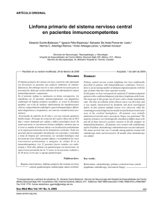 Linfoma primario del sistema nervioso central en pacientes