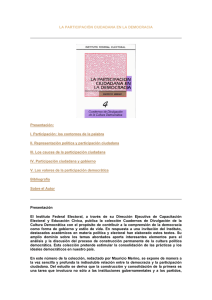 LA PARTICIPACIÓN CIUDADANA EN LA DEMOCRACIA