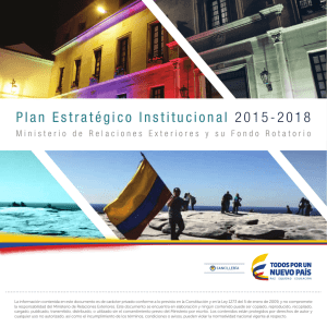 Plan Estratégico Institucional 2015-2018