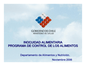 Inocuidad Alimentaria, Programa de Control de los Alimentos