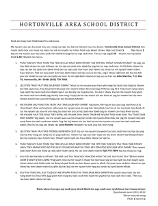 Hmong - Hortonville Area School District