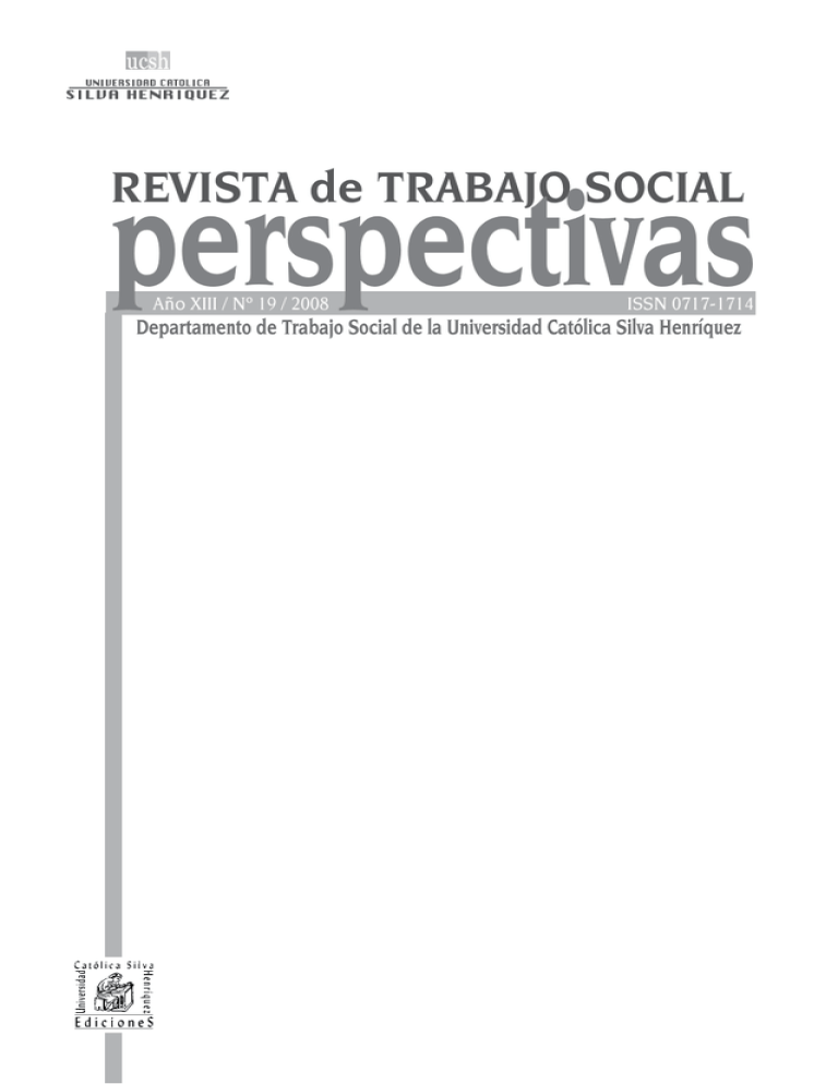 REVISTA De TRABAJO SOCIAL - Universidad Católica Silva