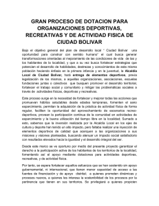 Dotación Deportiva y Recreativa - Alcaldía Local de Ciudad Bolívar