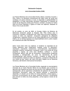 Declaración Conjunta de la Comunidad Andina (CAN) - PoA-ISS