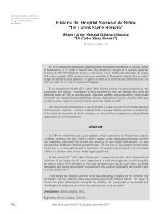 Historia del Hospital Nacional de Niños “Dr. Carlos Sáenz Herrera”