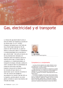 Gas, electricidad y el transporte