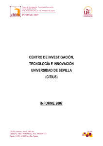 Informe CITIUS 2007 - Vicerrectorado de Investigación