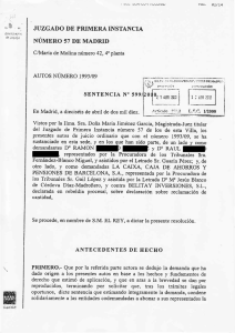 JAT.GADO DE PRIMERA INSTANCIA XÚmnno 57 DE MADRID