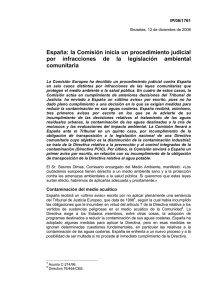 España: la Comisión inicia un procedimiento judicial por