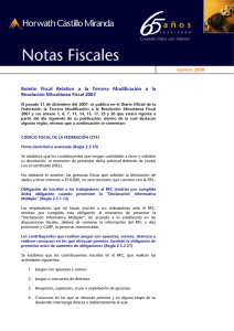 Febrero 2008 Boletín Fiscal Relativo a la Tercera