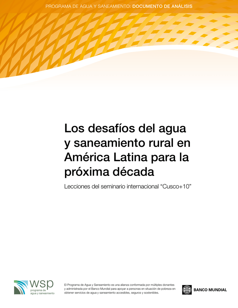 Los Desafíos Del Agua Y Saneamiento Rural En América Latina 5056
