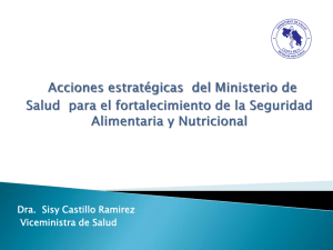 Sra. Sisy Castillo R. - Viceministra de Salud
