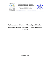 Reglamento de las Colecciones Paleontológicas